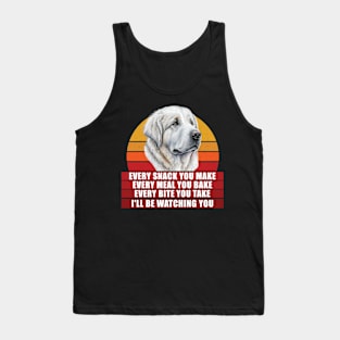 Great Pyrenees dog I'll Be Watching You Dog Owners Vintage Tank Top